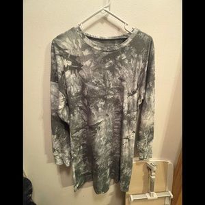 Trendy Grey tye dye dress